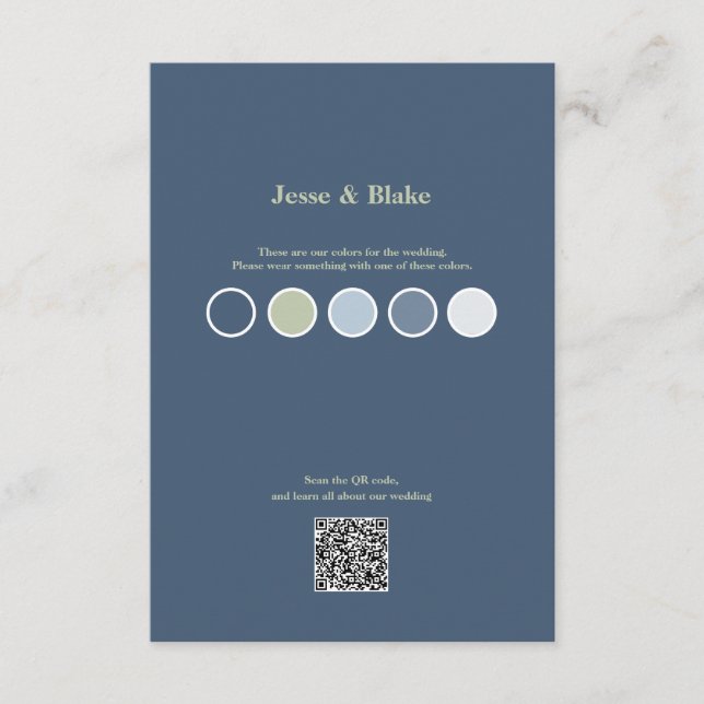 Cartão De Informações Casamento Azul com Receptáculo de Padrão de Lattic (Frente)