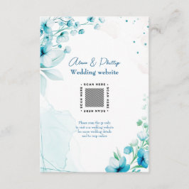 Cartão De Informações Casamento Blue Blossom & Breeze