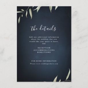 Cartão De Informações Casamento botânico mínimo das hortaliças do