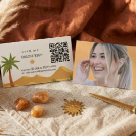 Cartão De Informações Casamento clássico viral boho deserto de terracota
