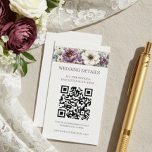 Casamento Código QR Floral Rosa e Salvia