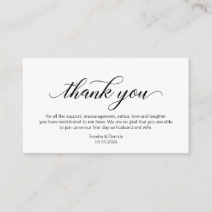 Cartão De Informações Casamento com caligrafia negra moderna Elegante Ob