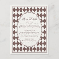 Casamento com detalhes xadrez harlequim marrom ref