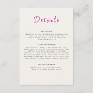 Cartão De Informações Casamento com Flores de Vinha de Trompete Selvagem