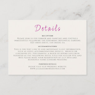 Cartão De Informações Casamento com Flores de Vinha de Trompete Selvagem