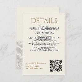 Cartão De Informações Casamento com Palmeiras Azuis Dreamy