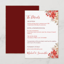 Casamento com Rosa Vermelha e Marfim Elegantes