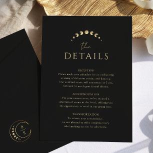 Cartão De Informações Casamento da Lua Dourada