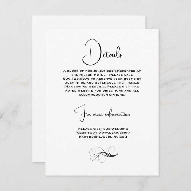 Cartão De Informações Casamento das Flores da Bela primavera (Frente/Verso)