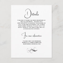 Cartão De Informações Casamento das Flores da Bela primavera