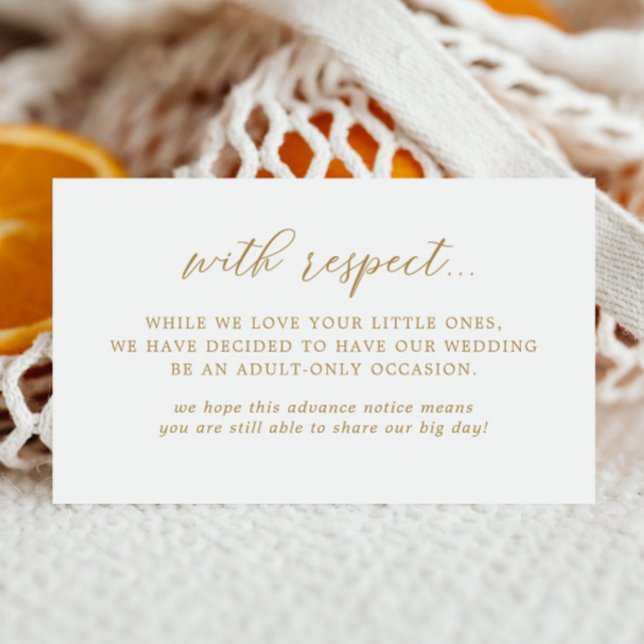 Cartão De Informações Casamento de Adultos Dourados Elegantes (Criador carregado)