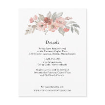 Casamento de Aquarela Floral Cor-de-Rosa-Blush Ele