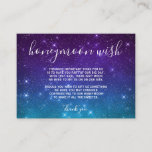 Cartão De Informações Casamento de Desejo Celestial Galaxy Honeymoon<br><div class="desc">Celestial Galaxy Honeymoon Cartão de Casamento de Desejo</div>