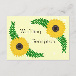 Cartão De Informações Casamento de Design de girassol colorido amarelo