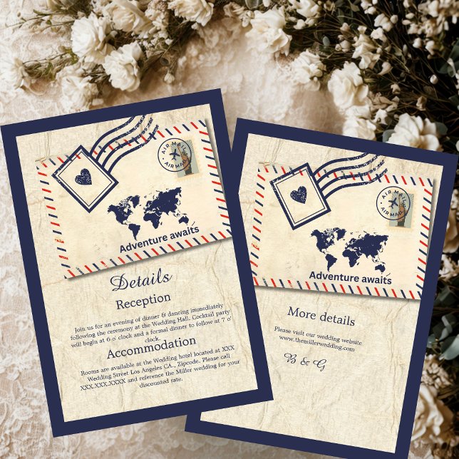 Cartão De Informações Casamento de Destino Russo Internacional de Aventu (Criador carregado)