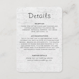 Cartão De Informações Casamento de Diário do estilo Vintage, Rosa Rosa R