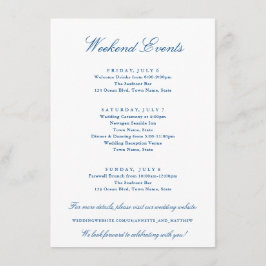 Cartão De Informações Casamento de Eventos de Fim de Semana da Coleção S