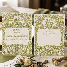 Casamento de Fantasia Medieval Vintage em Verde Ol
