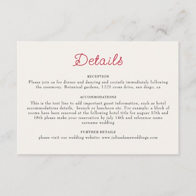 Cartão De Informações Casamento de Florais Tropicais de Hibiscus Tropica (Frente)