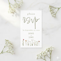 casamento de flores silvestres bonito rsvp