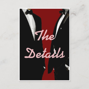 Cartão De Informações Casamento de Homens Gay Modernos Elegantes