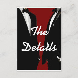 Cartão De Informações Casamento de Homens Gay Modernos Elegantes