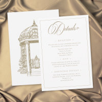 Casamento de Jardim com Brasão de Ouro Elegante Vi