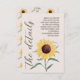 Cartão De Informações Casamento de margarida colorida de Retro Pastel