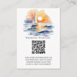 Cartão De Informações Casamento de paisagens solares para embarcações de