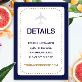 Cartão De Informações Casamento de Passagem de Embarque de viagem Callig