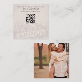 Cartão De Informações Casamento de Passaporte da Austrália QR