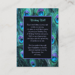 Cartão De Informações Casamento de Pavock Feather Drama - Desejo Bem