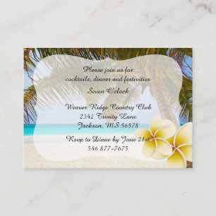 Cartão De Informações Casamento de Praia para o Sr. & Sra.   Personaliza