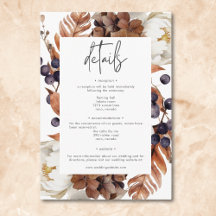 Casamento de Quadro Floral Neutro de Queda Moderna