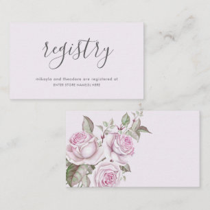 Cartão De Informações Casamento de Rosas Roxos