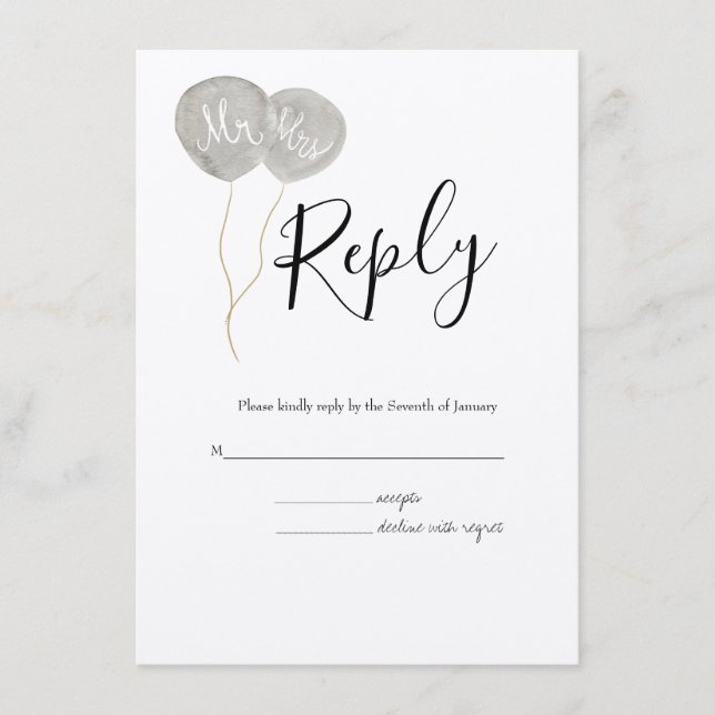 Cartão De Informações Casamento de RSVP Botânico de Primavera de Aquarel (Frente)