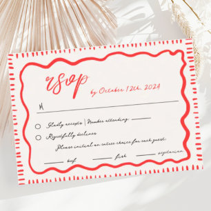 Cartão De Informações Casamento de RSVP RScribble Scribble Scribble da M