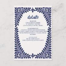 Casamento de Talavera Azul Marinho Mexicano