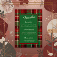 casamento de tartan celta escocês vermelho-verde