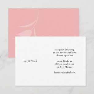 CARTÃO DE INFORMAÇÕES CASAMENTO DE TULIP MOD PINK