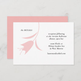 CARTÃO DE INFORMAÇÕES CASAMENTO DE TULIP MOD PINK