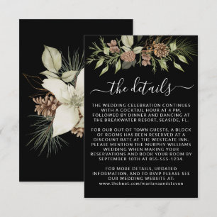 Cartão De Informações Casamento do site da RSVP de Detalhes do Inverno N