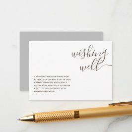 Cartão De Informações Casamento Dourado de Wishing Clássico Moderno