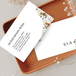 Cartão De Informações Casamento editável minimalista da lua de mel