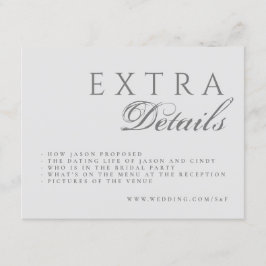 Cartão De Informações Casamento Elegante Da Caligrafia Formal