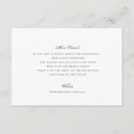 Cartão De Informações Casamento Elegante Da Caligrafia Formal