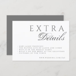 Cartão De Informações Casamento Elegante Da Caligrafia Formal