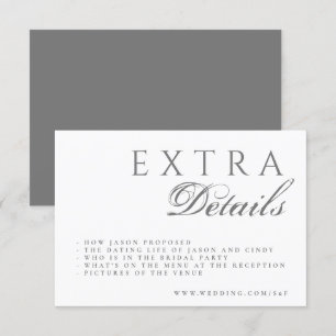 Cartão De Informações Casamento Elegante Da Caligrafia Formal