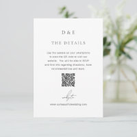 Casamento elegante de código QR preto e branco clá