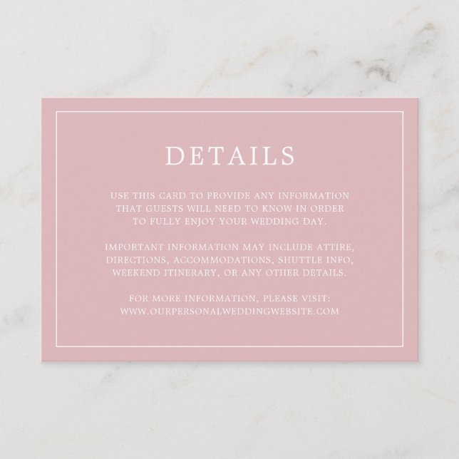 Cartão De Informações Casamento elegante de monograma de Rosas claro sim (Frente)